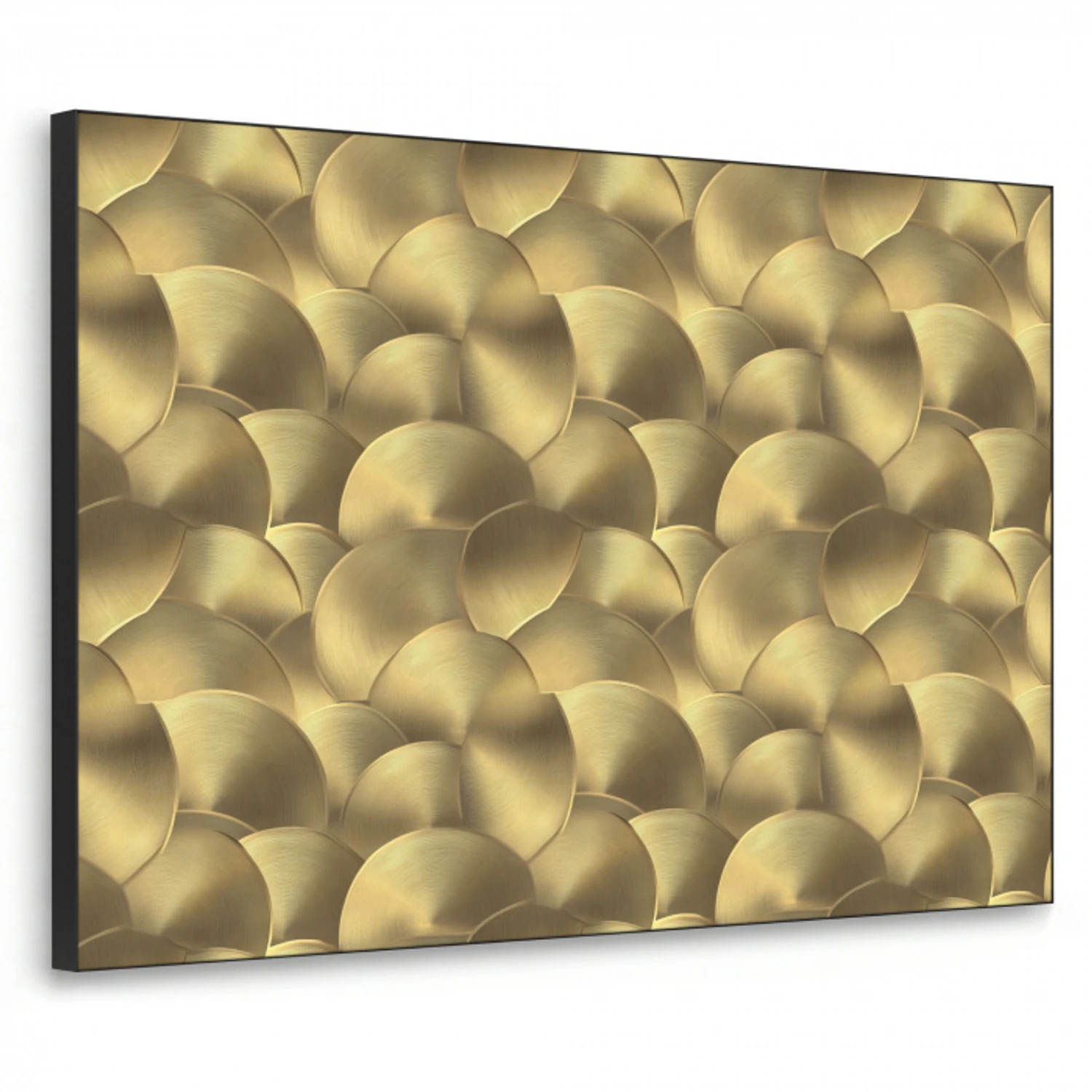 Modern - Cirkel - Goud Textielframe zwart klein 947 -3d
