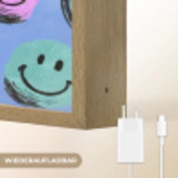 Smileys - Kleurrijk Light Box met batterij (Wandlamp) middel -USP_websiteoplaadbaarDE