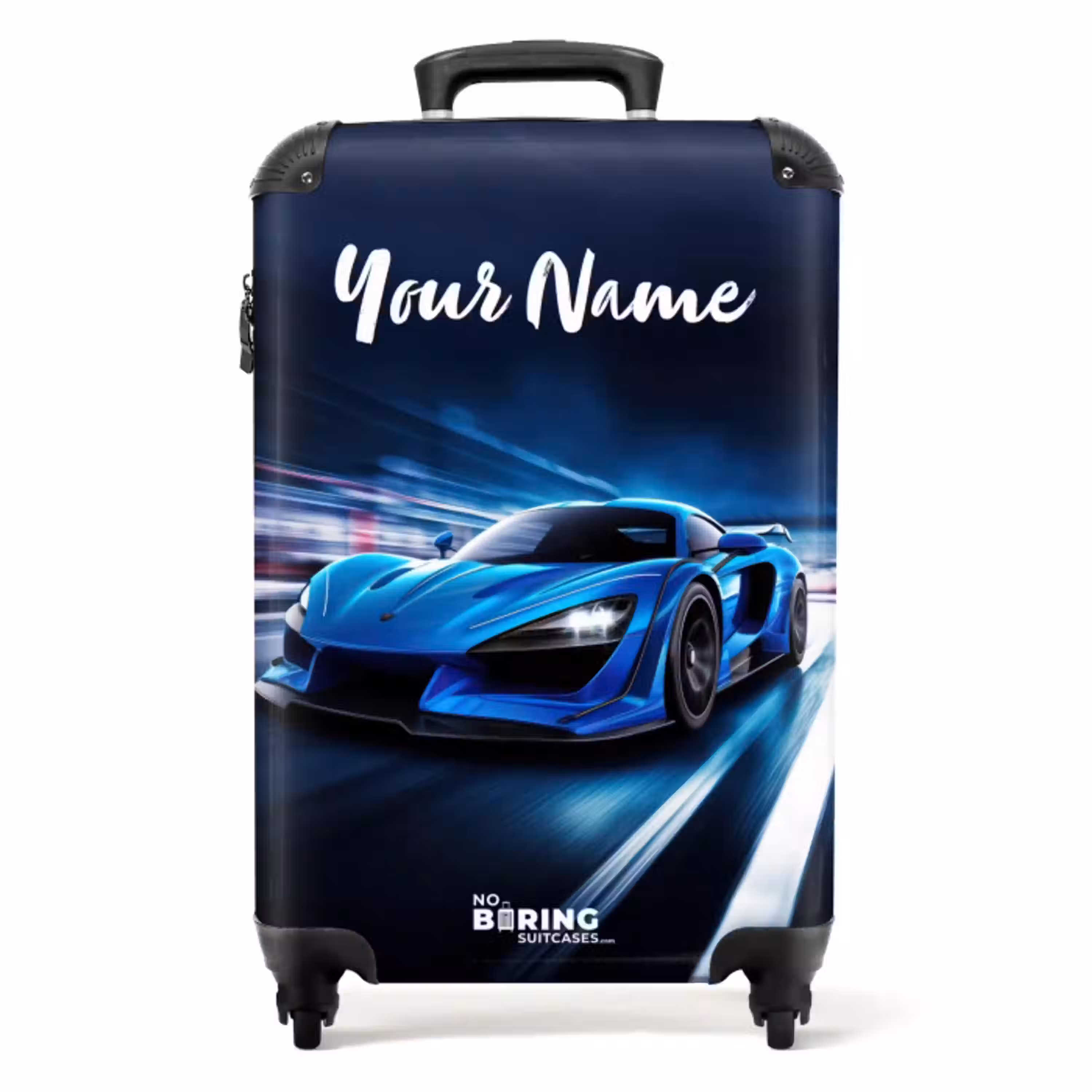 Blauwe blitz NBS - Handbagage koffer - Kinderen Unisex middel -productfoto_recht