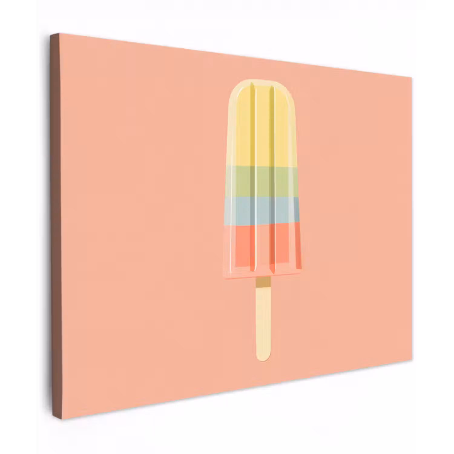 Leinwandbild - Wassereis - Pastelltöne - Minimalistisch