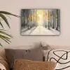 Winter - Abstract - Sneeuw - Natuur - Zon canvas 2cm klein -sfeer1