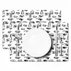 Gezicht - Zwart - Lijnen - Artistiek Placemat vinyl groot 368 -zzsfeer2_Kitchenyeah-website