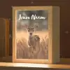 Hert - Graanveld - Bruin Light Box met kabel (Kinderlampje) klein -zzz_3d_website