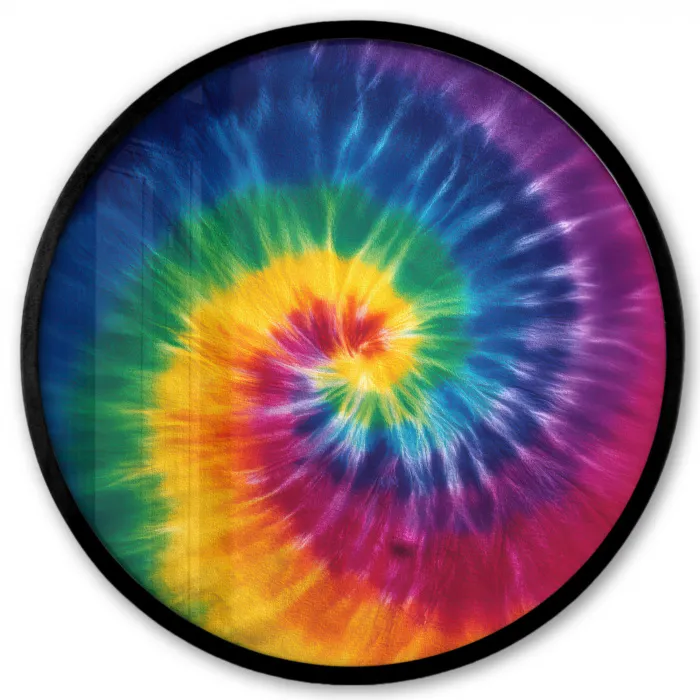 Regenboogkleuren - Spiraal - Kleurrijk Fotolijst rond zonder passe partout klein -3d