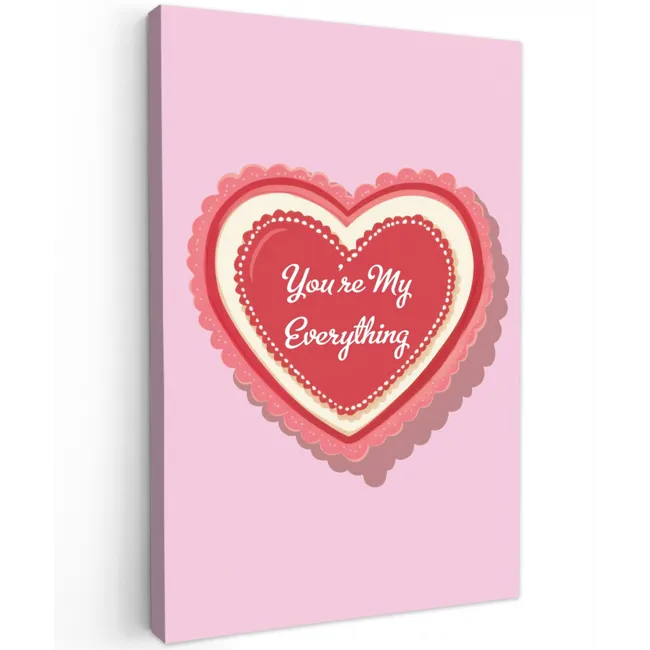 Liefde - Hart - Valentijn canvas 2cm klein -z3d