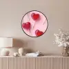 Lollies - Hartjes - Roze Fotolijst rond zonder passe partout klein -sfeer3