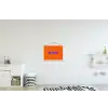See the good - Paars - Oranje - Smiley textielposter latten blank klein -kinderkamer