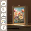Bloemen - Watercolor - Kunst - Botanisch - Natuur Light Box met kabel (Tafellamp) klein -USP_NL