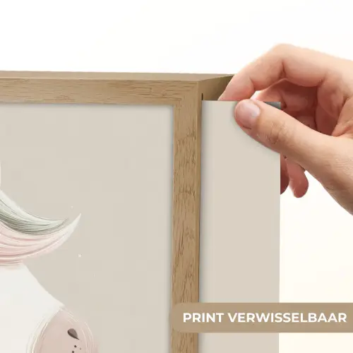 Pony - Minimalistisch - Pastel Light Box met batterij (Wandlamp kind) middel -USP_websiteprintNL