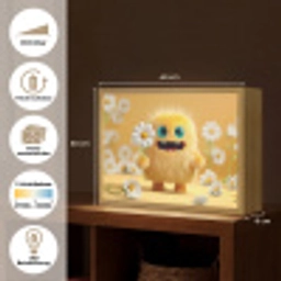 Monster - Geel - Madeliefjes Light Box met batterij (Wandlamp) middel -USP_websiteoverzichtDE