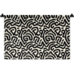 Modern - Abstract - Zwart Wandkleed katoen klein 269 -zz3d