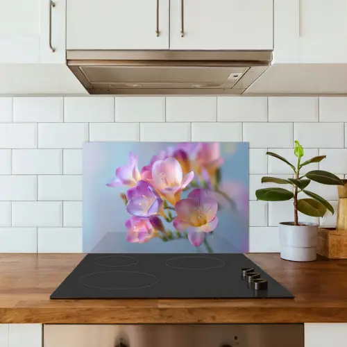 Bloemen - Paars - Overloop - Meeldraden keuken achterwand spatscherm klein -sfeer2