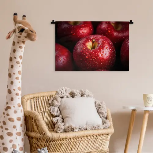 Rood - Appels - Fruit Wandkleed katoen klein -wsfeer5_kind