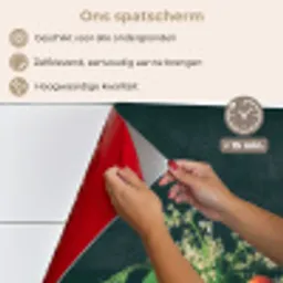 Aardbeien - Schilderij - Stilleven - Bloemen - Ei - Bord keuken achterwand spatscherm klein -spatscherm_NL