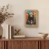 Graffiti - Beer - Dier - Muur - Street art Light Box met kabel (Tafellamp) klein -sfeer2