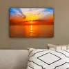 Zonsondergang - Zee - Lucht - Oranje - Horizon - Water canvas 2cm klein -sfeer3
