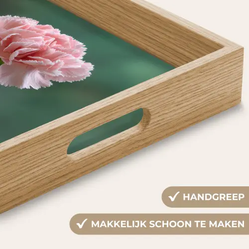 Anjer - Roze - Bloemblaadjes Dienblad Rechthoek middel -USP_HandgreepNL