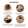 Kreeft - Delftsblauw - Schild - Stoer - Oranje Inductie beschermer vinyl 3mm klein -zzzzzzz-td-werking