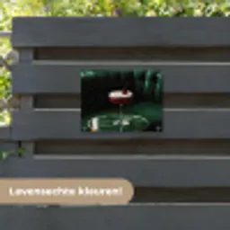 Kers - Cocktail - Rood - Marmer tuinposter los doek klein -sfeer3