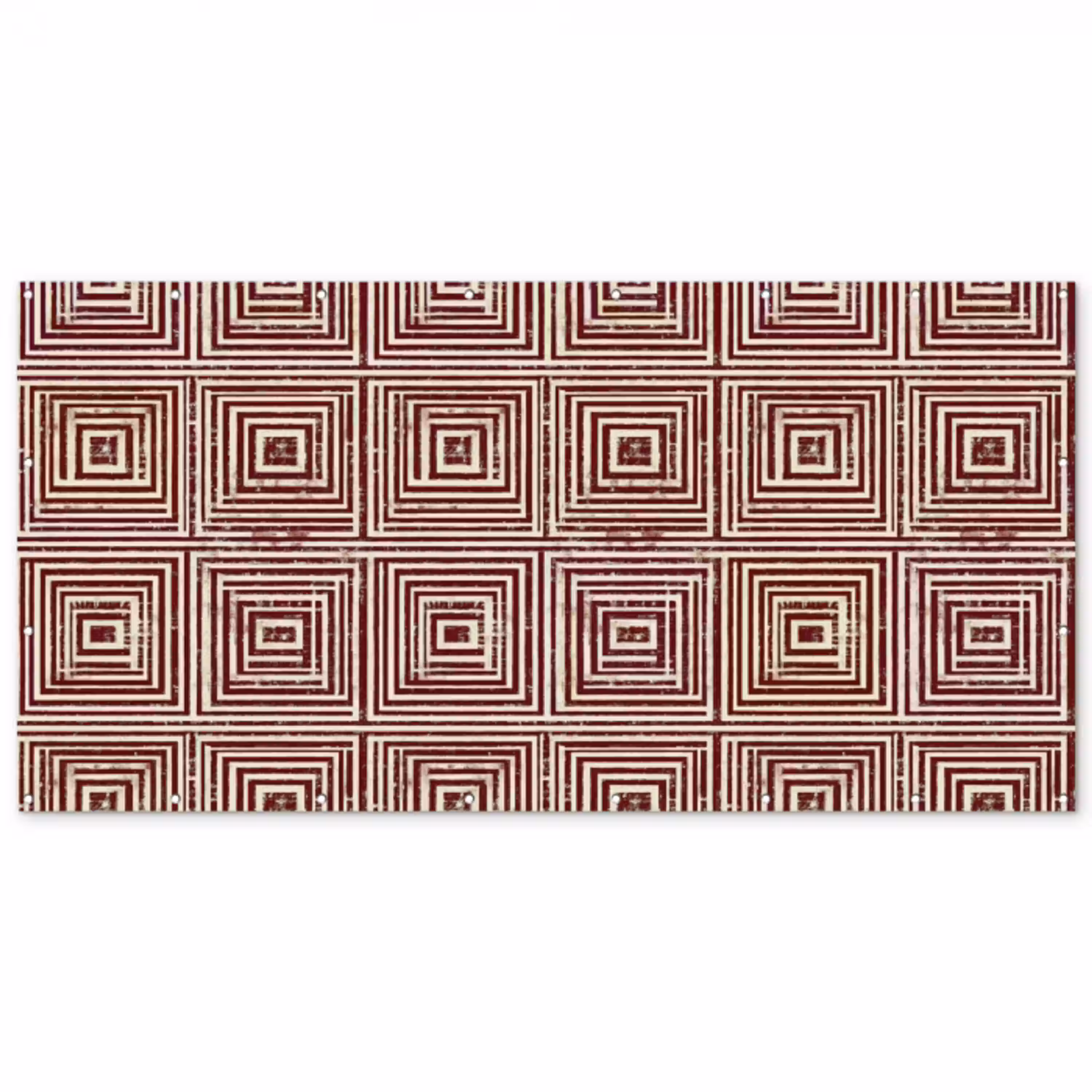 Geometrisch - Patroon - Rood Balkonbeschermer Duitsland klein 596 -zz_3d
