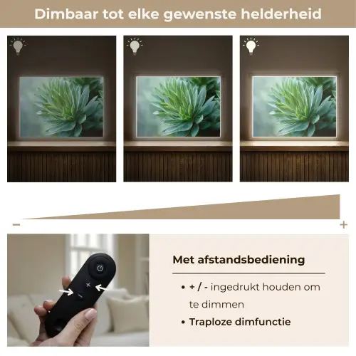 Blad - Plant - Groen - Textuur Light Box met batterij (Wandlamp) middel -USP_dimbaarNL