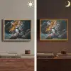 Papegaai - Vogel - Rots - Wit Light Box met batterij (Wandlamp) middel -sfeer3