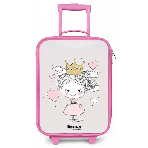 Kleine prinses met hartjes Kinderkoffer - Roze klein -zz3dotto