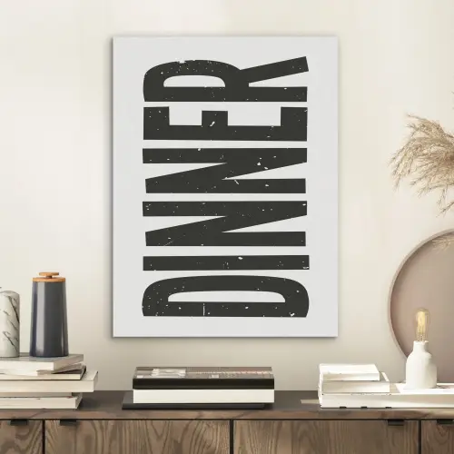 Zwart - Decoratie - Vintage - Eten PET vilt klein -sfeer1