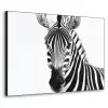 Zebra - Close-up - Zwart - Strepen Textielframe - compleet frame klein -3d