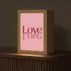 Love - Roze - Spiegeling Light Box met kabel (Tafellamp) klein -z3d_website