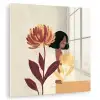 Vrouw - Minimalistisch - Bloem plexiglas 5mm klein -zzzproduct_nieuw