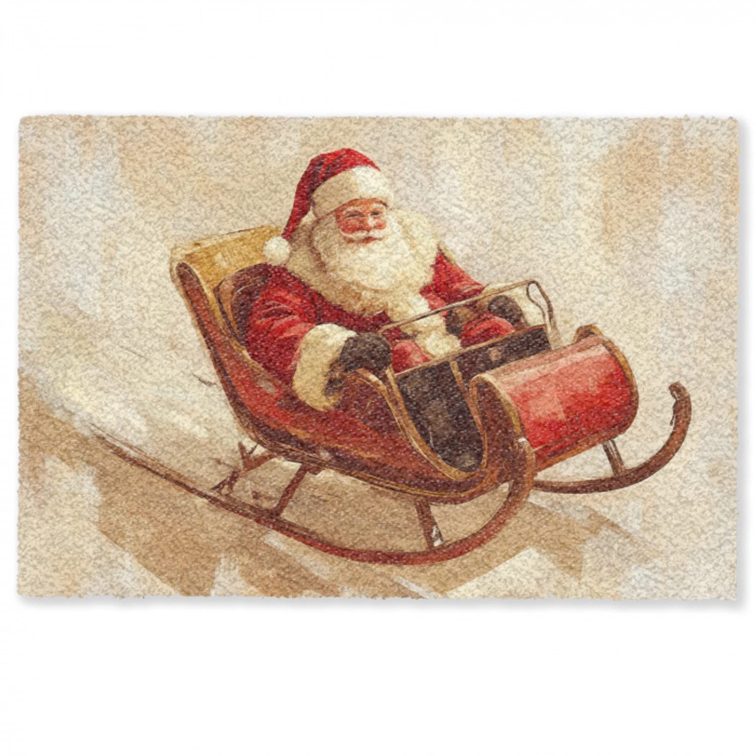 Kerst - Slee - Kerstman Deurmat klein -zkaufland3d