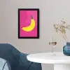 Banaan - Geel - Fruit fotolijst zwart zonder passe partout klein -sfeer4