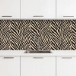 Zebra - Klassiek - Zwart keuken achterwand 2 middel 871 -3d
