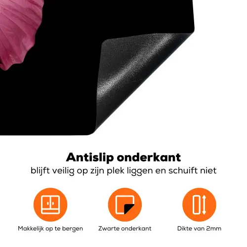Vlinder - roze - Elegant Inductie beschermer vinyl 3mm klein -zzzzzzz-td-onderkant