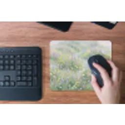 Bloemenveld - Heuvels - Kleurrijk muismat rubber klein -toetsenbord