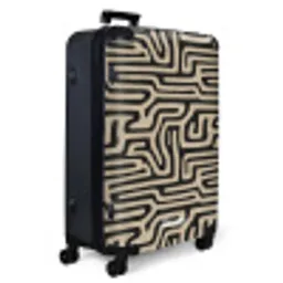 Grafisch - Lijnen - Zwart NBS - Large koffer - Volwassenen Unisex groot -product1