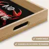Krab - Rood - Tekst - Zwart Dienblad Rechthoek middel -USP_HandgreepNL