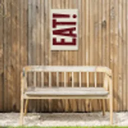 Red - Eten - Vintage - Decoratie Tuinposter op houten frame 2 cm dik klein -sfeer4