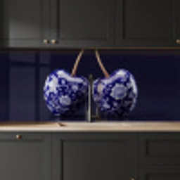 Porselein- Kersen - Delfts - Blauw keuken achterwand 2 middel -sfeer1