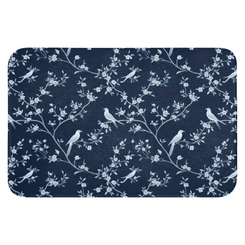 Grafisch - Bloesemtak - Blauw WCmat klein 1009 -3d