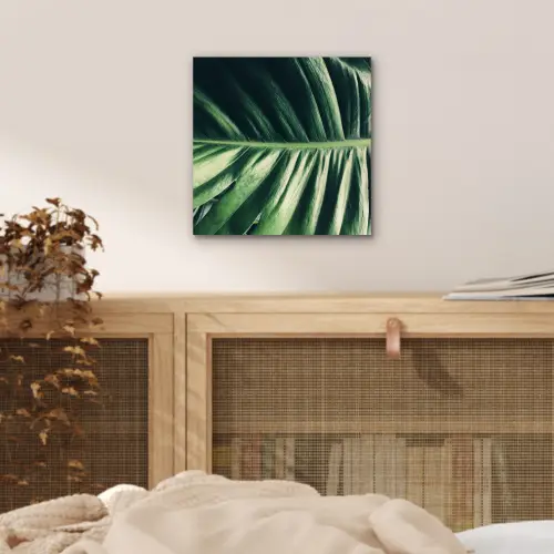 Bladeren - Tropisch - Jungle aluminium wit klein -sfeer3