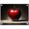 Apple - Hart - Rood tuinposter los doek klein -3d