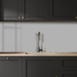 Grijs - Effen print keuken achterwand 2 middel 871 -sfeer1