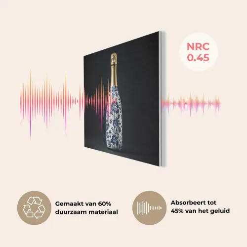 Champagne - Bloemen - Goud - Chique PET vilt klein -USP_NL