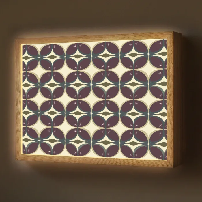 Cirkel - Retro - Kleurrijk Light Box met batterij (Wandlamp) middel 907 -z3d_website