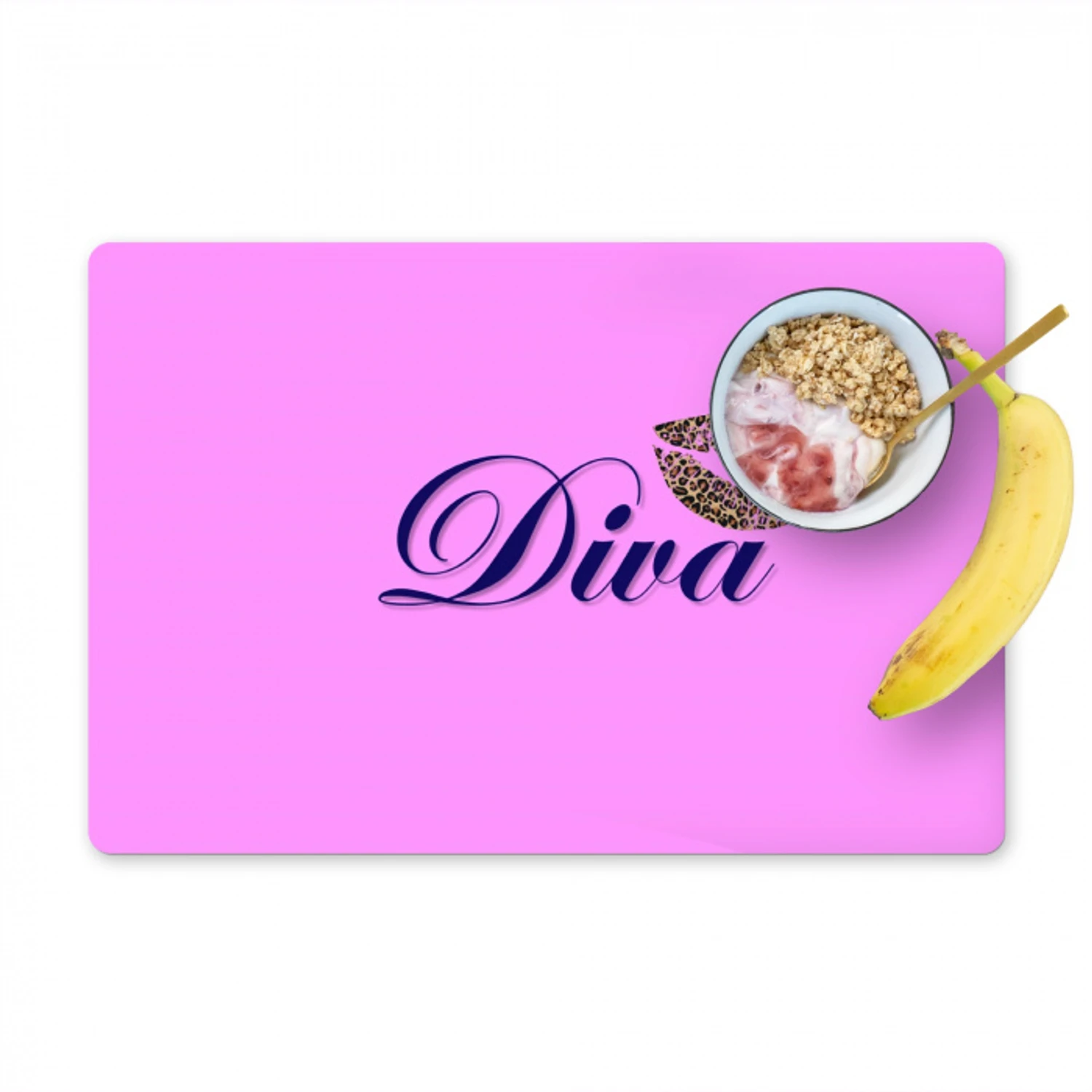 Diva - Lip - Panterprint - Roze Placemat vinyl groot -zzzproduct_Kitchenyeah-website