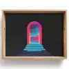 Poortje - Landschap - Sterrenhemel - Roze Dienblad Rechthoek middel -z3d_shopping