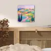 Landschap - Paars - Pastel - Huizen plexiglas 5mm klein -sfeer4
