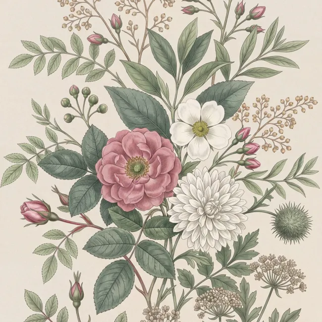 Behang - Romantisch - Design - Kleurrijk